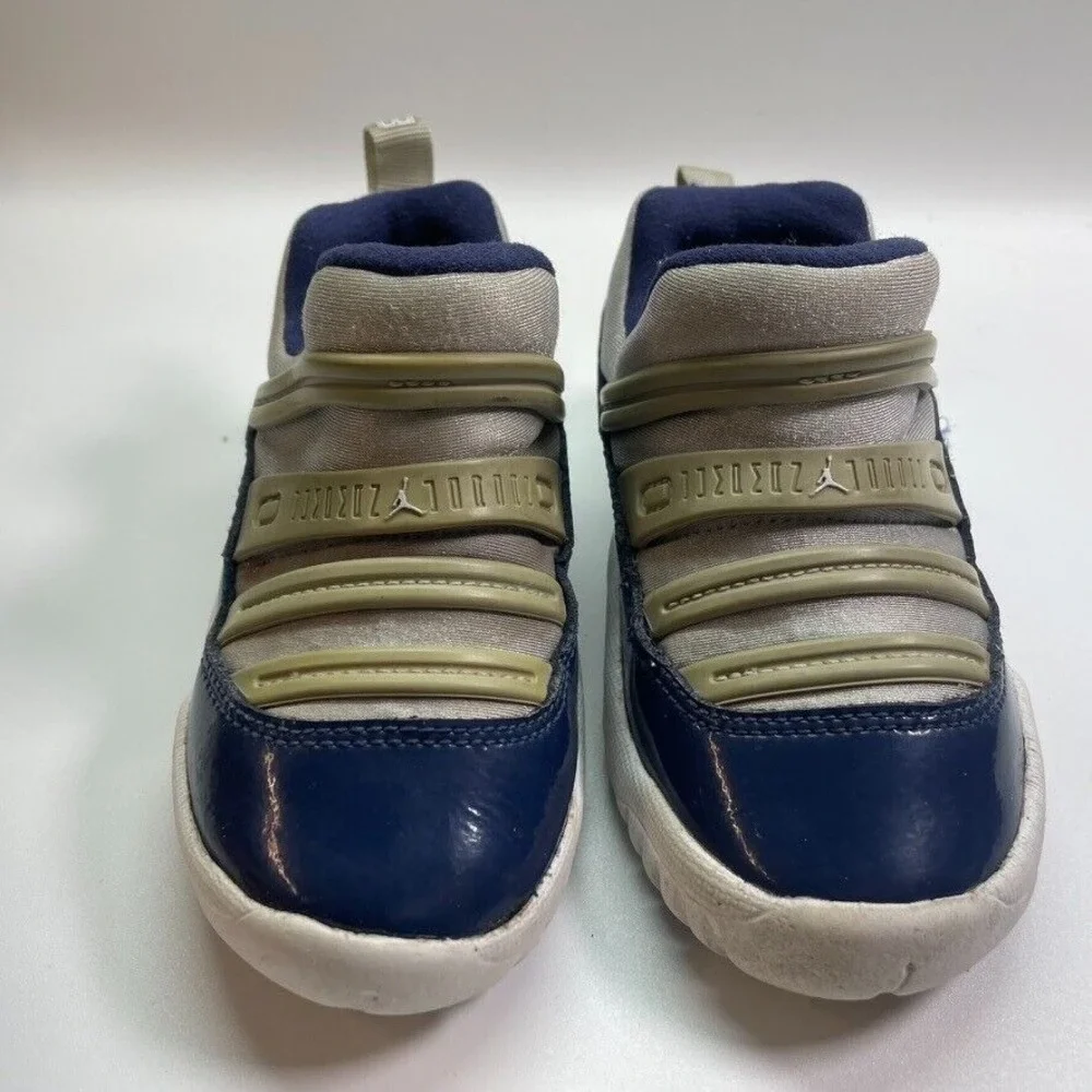 Nike Jordan 11 Retro Little Flex TD Grey Navy Georgetown ‎ BQ7102-007 Sz 7C